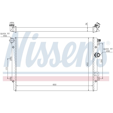 Nissen Nissens Radiator, 65015 65015